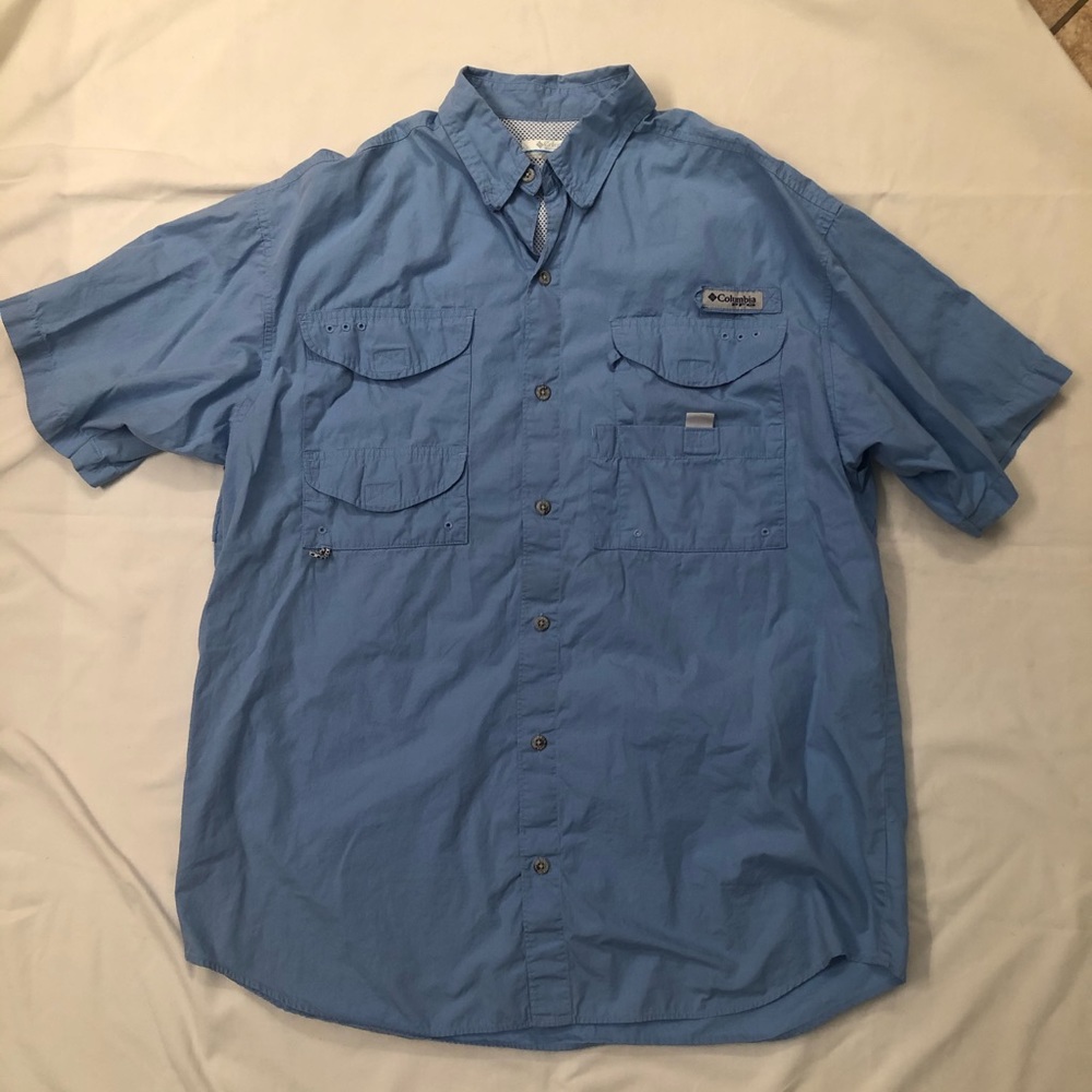 COLUMBIA MENS PFG BUTTON DOWN SHIRT